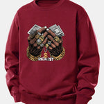Money Hand Print Relax Fit Sweatshirt