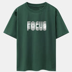 Focus Slogan Print Drop Shoulder Oversize T-Shirt