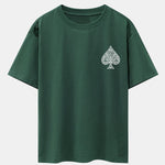 Ace Of Spades Print Drop Shoulder Oversize T-Shirt