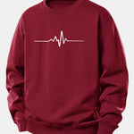 Heartbeat Print Relax Fit Sweatshirt