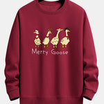 Christmas Duck Print Relax Fit Sweatshirt
