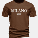 Regular Fit Milano Slogan Cotton T-Shirt