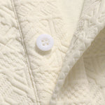 Men's Textured  Vintage Jacquard Lapel Sweatshirt
