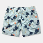 Palm Tree Sunset Print Swim Shorts