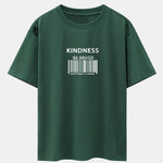 Kindness Barcode Print Drop Shoulder Oversize T-Shirt