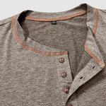 Men's Henry half-button color-blocked casual short-sleeved polo