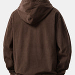 Corduroy Hoodie With Kangaroo Pocket