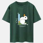 Rabbit Or Duck Optical Illusion Print Drop Shoulder Oversize T-Shirt
