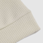 Men's solid color textured Puff Grid casual round neck sweatshirt and casual pants set