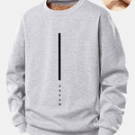 Dream Stripe Print Teddy Fleece Lined Sweatshirt