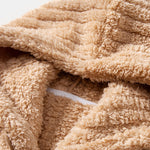 Relax Fit Stripe Kangaroo Pocket Teddy Hoodie & Jogger Pants
