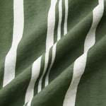 Men's Cotton Linen Stripe Short Sleeve Shirt