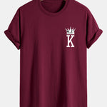 Regular Fit Crown King Print Cotton T-Shirt