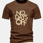 Regular Fit Slogan Print Cotton T-Shirt