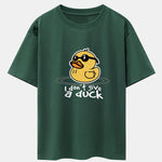 Yellow Duck With Sunglasses Print Drop Shoulder Oversize T-Shirt