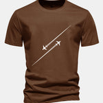 Regular Fit Fighter Jets Print Cotton T-Shirt