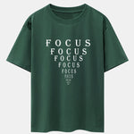 Focus Eye Chart Print Drop Shoulder Oversize T-Shirt