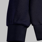 Men's Vintage Jacquard Half Zip Lapel Long Sleeve Sweatshirt