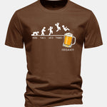 Regular Fit Beer Weekly Evolution Print Cotton T-Shirt