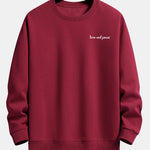 Love And Peace Print Relax Fit Sweatshirt