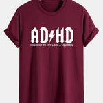 Regular Fit ADHD Print Cotton T-Shirt