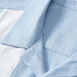 Linen Look Patchwork Bowling Shirt