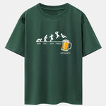Beer Weekly Evolution Print Drop Shoulder Oversize T-Shirt