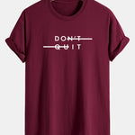 Regular Fit Don't Quit Print Cotton T-Shirt