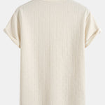 Stripe Jacquard Arc Hem T-Shirt