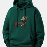 Headscarf Dachshund Print Relax Fit Hoodie
