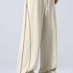 Wide Leg Pants With Side Stripes