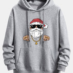 Hip Hop Santa Claus Print Relax Fit Hoodie