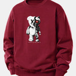 Robot Bear Print Relax Fit Sweatshirt