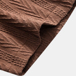 Texture Jacquard Cuban Shirt & Linen Cotton Blend Drawstring Shorts