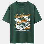 California Car Print Drop Shoulder Oversize T-Shirt