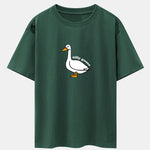 Silly Goose Print Drop Shoulder Oversize T-Shirt