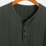 Short Sleeve Jacquard Half Open Collar T-Shirt