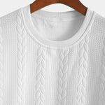 Relax Fit Mid-Length Sleeve Twist Jacquard T-Shirt & Shorts