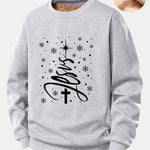 Christmas Jesus Print Teddy Fleece Lined Sweatshirt