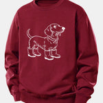 Dog In Boots Print Relax Fit Sweatshirt
