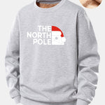 Santa Claus Slogan Print Teddy Fleece Lined Sweatshirt