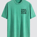 Cool Dads Club Print Washed Distressed Drop Shoulder T-Shirt