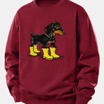 Boots Dachshund Print Relax Fit Sweatshirt