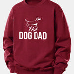 Hot Dog Dad Print Relax Fit Sweatshirt
