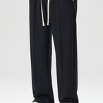 Relax Fit Color Block Patchwork Polo Sweatshirt & Straight Leg Pleated Pintuck Sweatpants