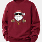 Hip Hop Santa Claus Print Relax Fit Sweatshirt