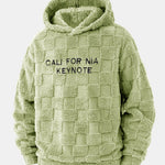 California Embroidered Teddy Checkerboard Hoodie
