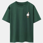 Duck You Print Drop Shoulder Oversize T-Shirt
