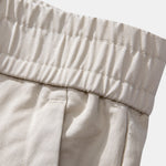 Elastic Waist Straight Leg Trousers