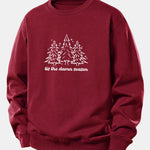 Christmas Tree Print Relax Fit Sweatshirt